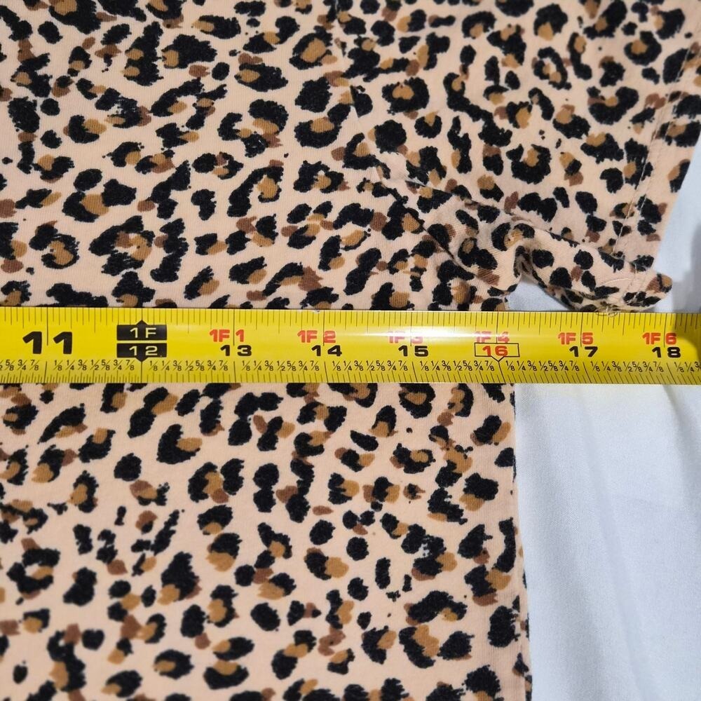 Wild Fable Target Leopard Print Crop Top Short Sleeve Cotton Tee XS 2020 - Picture 3 of 8